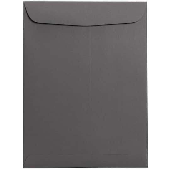 JAM Paper 9" x 12" Dark Gray Open End Catalog Premium Envelopes